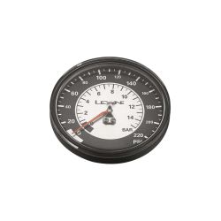 Manometru pompă Lezyne 220 PSI Gauge 3.5" - negru/argintiu