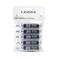 Cartușe CO2 Lezyne 20g - pachet 5 bucăți - argintiu