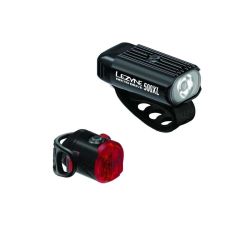 Set lumini Lezyne Hecto Drive 500XL / Femto USB-C Pair - Negru / Negru
