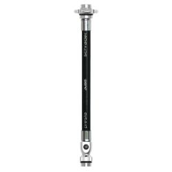 Furtun pompă de mână Lezyne ABS Flex Hose with Valve Core Tool - negru/argintiu