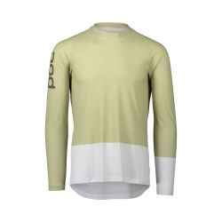 Tricou ciclism MTB POC MTB Pure LS Jersey - Prehnite Green/Hydrogen White
