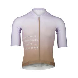 Tricou ciclism șosea POC Pristine Print Jersey - Gradient Jasper Brown/Purple Quartz