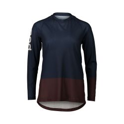 Tricou ciclism MTB POC MTB Pure LS Jersey W - Turmaline Navy/Axinite Brown