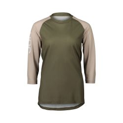 Tricou ciclism MTB POC MTB Pure 3/4 Jersey W - Epidote Green/Light Sandstone Beige