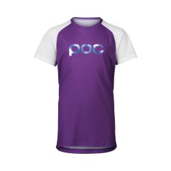 Tricou ciclism copii POC Essential MTB Tee - Sapphire Purple / Hydrogen White