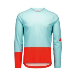 Tricou ciclism MTB POC Motion Air L/S Jersey - Lazurite Blue/Carnelian Orange