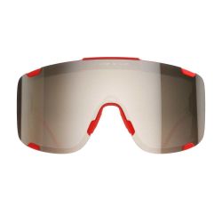 Ochelari ciclism POC Devour Ultra - Prismane Red/Clarity Trail/Partly Sunny Silver