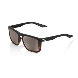 Ochelari de soare 100% Renshaw - Soft Tact Black / Havana Fade / HiPER Silver Mirror Lens