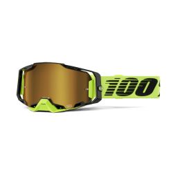 Ochelari MTB/MX 100% Armega Goggle - Neon Yellow / Mirror Gold Lens