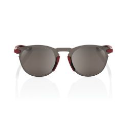 Ochelari de soare 100% Legere Round - Soft Tact Crimson / HiPER Silver Mirror Lens