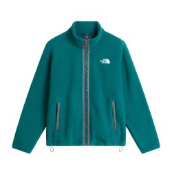 Polar The North Face Fleeski Full Zip Jacket pentru bărbați - verde petrol Pacific Teal | fleece reciclat