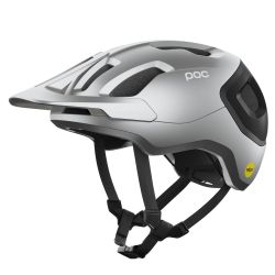 Cască MTB POC Axion Race MIPS - Uranium Black/Argentite Silver Matt