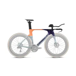 Orbea ORDU OMX (2027) - cadru șosea triatlon - Halo Silver - Tanzanite C. View - Orange Cloud (Gloss)