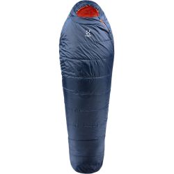 Haglöfs Tarius -5 – Sac de dormit sintetic, mumie, 190 cm - Albastru închis Midnight blue/Tangerine