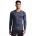 2XU - bluza tehnica pentru barbati cu maneca lunga Aero LS - albastru inchis india ink negru reflectorizant