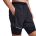 2XU - pantaloni scurti de alergare cu compresie pentru barbati - Aero 2-in-1 5" Shorts - negru reflectorizant