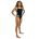 Finis - costum de baie intreg Openback Splice - negru albastru