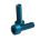 Suruburi de aluminiu pt bidonas cadru Fibrax FCM1002, pas M5 x 15mm lungime, ultra-usoare, anodizate Albastre, blister 2buc