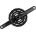 Angrenaj Pedalier X.5 3X9V 22-32-44T, monobloc GXP neinclus,negru