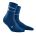 CEP - sosete medii de compresie 18cm pentru barbati Mid Cut Heartbeat - albastru inchis ocean alb