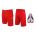 Pantaloni Force Blade MTB cu sub-pantaloni cu bazon rosu