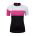 Bluza ciclism Force View Lady maneci scurte negru/alb/roz