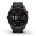 Garmin - fenix 7s Sapphire Solar ceas multisport cu GPS - ramă gri închis Titanium DLC, carcasă neagră si curea din silicon neagră