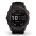 Garmin - fenix 7x Sapphire Solar ceas multisport cu GPS - ramă gri închis Titanium DLC și curea din silicon neagră