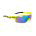 Spiuk - ochelari soare sport Jifter, 3 lentile de schimb transparent, portocaliu si verde oglinda - rama galbena neagra