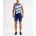 2XU - Costum triathlon barbati Compression Full Zip sleeveless Trisuit - albastru navy dungi alb