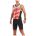 2XU - Costum triathlon barbati Compression Full Zip sleeveless Trisuit - negru dungi alb rosu