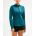 2XU - jacheta waterproof femei Pursuit Thermal Hybrid - albastru verde teal reflectorizant
