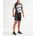 2XU - Costum triathlon barbati Compression Full Zip Sleeved Trisuit - negru dungi albe