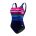 TYR - costum inot femei Ombre stripe aqua controlfit - albastru navy roz mov