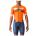 Castelli - costum trisuit triatlon pentru barbati, maneca scurta Free Sanremo SS Suit - portocaliu briliant albastru indigo belgian