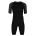 Orca - costum triathlon pentru barbati maneca scurta Athlex Aero suit SS trisuit - negru gri inchis argintiu
