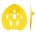 Finis - palmare inot Manta Paddles - galben