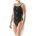 TYR - costum baie intreg pentru femei Cascading Diamondfit - negru auriu