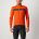 Castelli - jacheta ciclism iarna pentru barbati Raddoppia 3 jacket - portocaliu fiery Negru Reflex