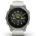 Garmin - Epix Gen 2 Sapphire smartwatch premium cu GPS si AMOLED - ramă gri din titanium, carcasă albă si curea din silicon albă