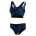 Orca - Costum de baie doua piese pentru Femei Bra &amp; Bikini - print albastru negru