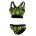 Orca - Costum de baie doua piese pentru Femei Bra &amp; Bikini - print albastru royal verde lime