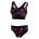 Orca - Costum de baie doua piese pentru Femei Bra &amp; Bikini - print negru rosu