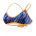 TYR - bustiera - Sassari Tieback Top - albastru galben
