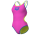 Arena - costum inot femei intreg - W One Double Cross Back One Piece - Bright Coral | Purple | Blue cosmo