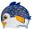 Finis - Casca de inot pentru copii - Animal Heads Puffer Fish Blue