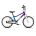 Woom - bicicleta copii 16" Woom 3, varsta recomandata 4-6 ani (105-120cm) - 5,4kg - mov albastru inchis cosmic blurple alb