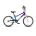 Woom - bicicleta copii 16" Woom 3 AUTOMAGIC, varsta recomandata 4-6 ani (105-120cm) - 6 kg - mov albastru inchis cosmic blurple alb