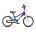 Woom - bicicleta copii 14" Woom 2, varsta recomandata 3-4,5 ani (95-110cm) - 5kg - albastru cosmic mov intens