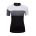 Bluza ciclism Force View Lady maneci scurte negru/alb/gri